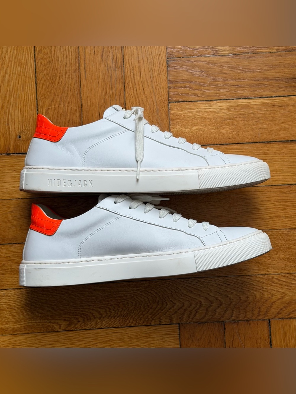 Hide & Jack white leather sneakers, size 43